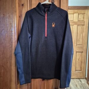 Spyder Men's Large Outbound 1/2-Zip Core Blue Sweater